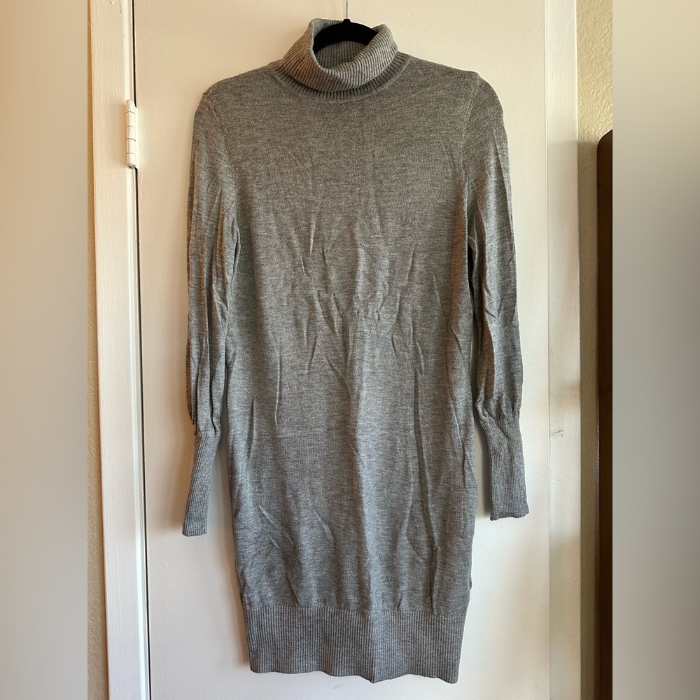 White house black market sweater dress with turtleneck